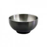 Front of the House Harmony 2.5 oz. Matte Black Brushed Stainless Steel Round Double Wall Ramekin - 12/Case Front of the House Harmony 2.5 oz. Matte Black Brushed Stainless Steel Round Double Wall Ramekin - 12/Case