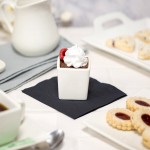 10 Strawberry Street WTR-2SQTBBWLTALL Whittier 3 oz. White Tall Square Porcelain Tid Bit Bowl - 36/Case