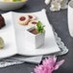 10 Strawberry Street WTR-2SQTBBWLTALL Whittier 3 oz. White Tall Square Porcelain Tid Bit Bowl - 36/Case