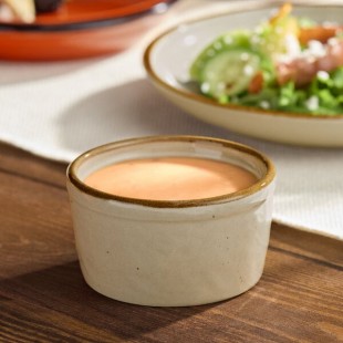 Acopa Keystone 4 oz. Granite Gray Porcelain Ramekin - 6/Pack