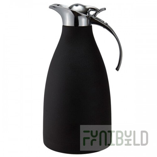 Bon Chef 4056S-NERO Roman Petite 48 oz. Nero Finish Insulated Stainless Steel Server
