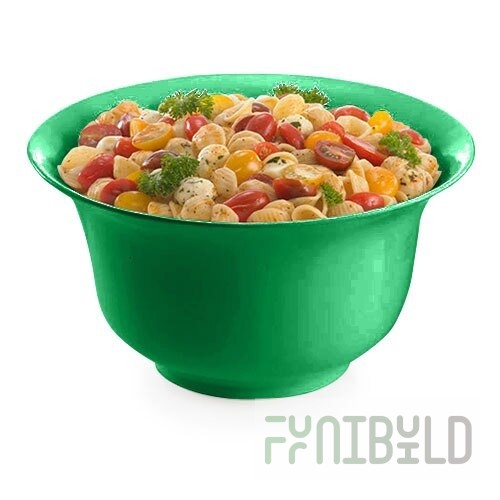 TableCraft CW3130GN 3.25 Qt. Green Cast Aluminum Tulip Salad Bowl