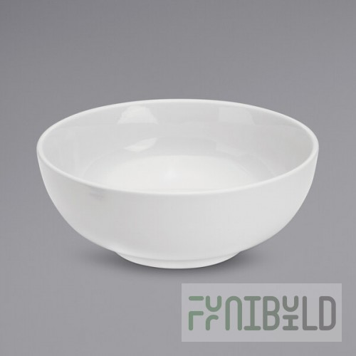 Oneida Tundra by 1880 Hospitality F1400000736 58 oz. Warm White China Serving Bowl - 12/Case