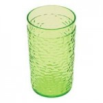 GET 3316-Y Waikiki 16 oz. Yellow Customizable SAN Plastic Hammered Tumbler - 72/Case