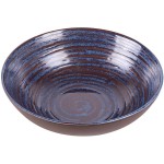Elite Global Solutions Stardust 40 oz. Deep Glossy / Matte Blue Swirl Melamine Bowl - 6/Case Elite Global Solutions Stardust 40 oz. Deep Glossy / Matte Blue Swirl Melamine Bowl - 6/Case