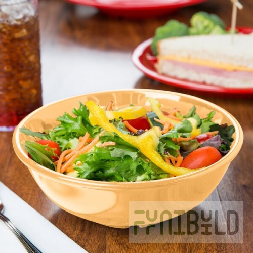 GET B-24-TY Diamond Mardi Gras 24 oz. Tropical Yellow Melamine Bowl - 12/Case