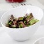 American Metalcraft MELSL112 Endurance 112 oz. Angled Round Melamine Serving Bowl