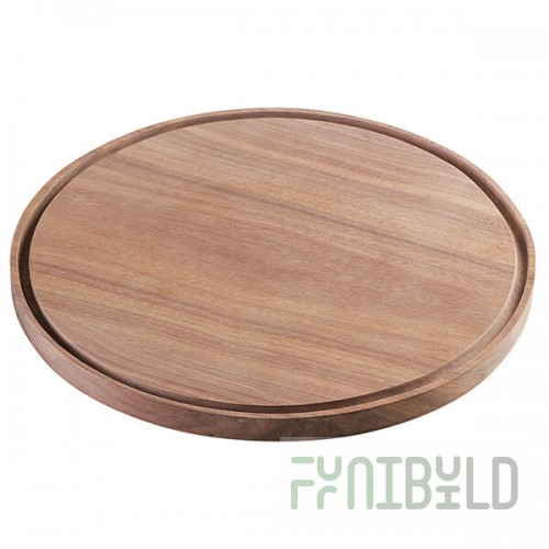 Cal-Mil 3052-78 Round Walnut Serving Board - 12