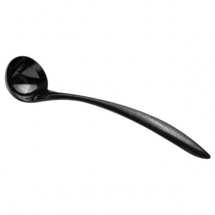 Bon Chef 9462HFB 1 oz. Black Hammered Stainless Steel Serving Ladle with Hollow Cool Handle Bon Chef 9462HFB 1 oz. Black Hammered Stainless Steel Serving Ladle with Hollow Cool Handle
