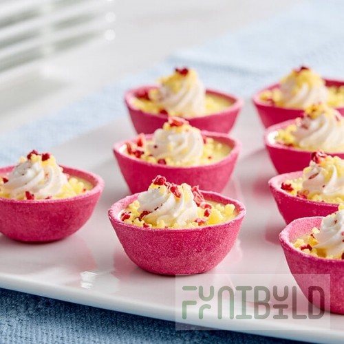 White Toque Pink Vegan Flared Tart Shell 1 5/8