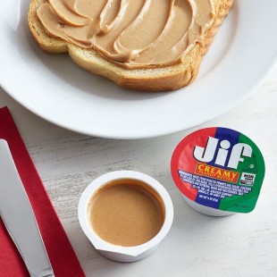 Jif 0.75 oz. Creamy Peanut Butter Portion Cup - 200/Case Jif 0.75 oz. Creamy Peanut Butter Portion Cup - 200/Case