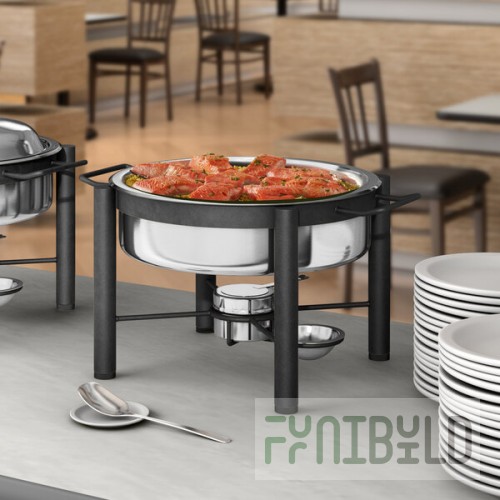 Acopa 6 Qt. Wrought Iron Pillar Chafer Set