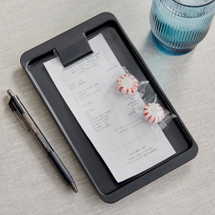 Carlisle 302003 Black Check Holder Tip Tray Carlisle 302003 Black Check Holder Tip Tray