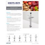 Server Stainless Steel 0.5 oz. Pump with Lid for Slim 1.5 Qt. Fountain Jar