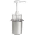 Steril-Sil 30 oz. Stainless Steel Condiment Dispenser Kit with 1 oz. Pump and Dome Top Lid Steril-Sil 30 oz. Stainless Steel Condiment Dispenser Kit with 1 oz. Pump and Dome Top Lid