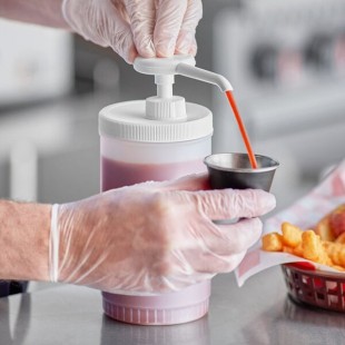 Choice Condiment Pump Kit with 0.5 oz. Plastic Pump and 1 Quart Jug Choice Condiment Pump Kit with 0.5 oz. Plastic Pump and 1 Quart Jug