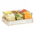 Cal-Mil Newport White-Washed Pine Wood Condiment Organizer with 6 Glass Jars - 12 3/4 Cal-Mil Newport White-Washed Pine Wood Condiment Organizer with 6 Glass Jars - 12 3/4