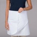 Intedge White Poly-Cotton 4-Way Waist Apron - 38 Intedge White Poly-Cotton 4-Way Waist Apron - 38