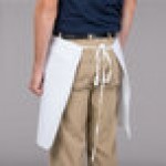 Intedge White Poly-Cotton 4-Way Waist Apron - 38 Intedge White Poly-Cotton 4-Way Waist Apron - 38