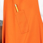 Uncommon Chef 3127 Orange Customizable Poly-Cotton Avalanche Bib Apron with Natural Webbing and 3 Pockets - 34