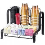 Cal-Mil 1580-2-13 Soho 2 Gallon Black Glass Beverage Dispenser with Ice Chamber - 10