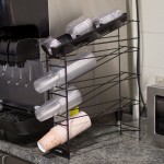 San Jamar C8504WFD Wireworks Vertical 8 - 44 oz. Countertop 3 Cup / 1 Lid Organizer with Side Panels