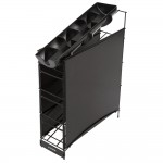 San Jamar C8504WFD Wireworks Vertical 8 - 44 oz. Countertop 3 Cup / 1 Lid Organizer with Side Panels