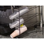 San Jamar C8504WFD Wireworks Vertical 8 - 44 oz. Countertop 3 Cup / 1 Lid Organizer with Side Panels