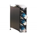 San Jamar C8504WFD Wireworks Vertical 8 - 44 oz. Countertop 3 Cup / 1 Lid Organizer with Side Panels