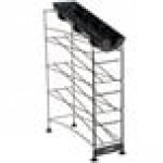 San Jamar C8504WFD Wireworks Vertical 8 - 44 oz. Countertop 3 Cup / 1 Lid Organizer with Side Panels