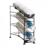 San Jamar C8504WFD Wireworks Vertical 8 - 44 oz. Countertop 3 Cup / 1 Lid Organizer with Side Panels