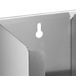 ServSense Extra Tall Adjustable 3-Section Stainless Steel Wall-Mount / Countertop Cup / Lid Holder with Straw Caddy Attachment