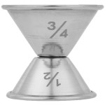 American Metalcraft J202 0.5 oz. & 0.75 oz. Stainless Steel Jigger