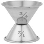 American Metalcraft J202 0.5 oz. & 0.75 oz. Stainless Steel Jigger