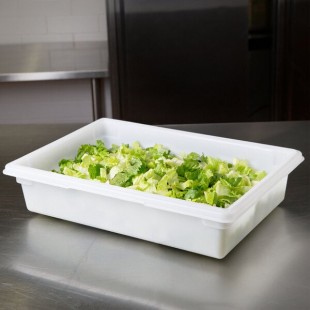 Rubbermaid® FG350800WHT White Polyethylene Food Storage Box - 26 Rubbermaid® FG350800WHT White Polyethylene Food Storage Box - 26