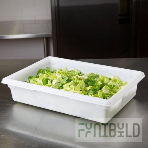 Rubbermaid® FG350800WHT White Polyethylene Food Storage Box - 26