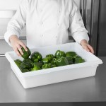 Rubbermaid® FG350800WHT White Polyethylene Food Storage Box - 26 Rubbermaid® FG350800WHT White Polyethylene Food Storage Box - 26