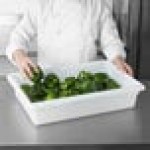Rubbermaid® FG350800WHT White Polyethylene Food Storage Box - 26 Rubbermaid® FG350800WHT White Polyethylene Food Storage Box - 26