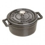 Staub 8 oz. White Truffle Enameled Cast Iron Mini Dutch Oven 1003431