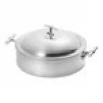Eastern Tabletop 5904H 4 Qt. Hammered Stainless Steel Induction Pot with Lid and Double Handles