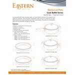 Eastern Tabletop 5904H 4 Qt. Hammered Stainless Steel Induction Pot with Lid and Double Handles