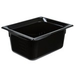 Vollrath 9026420 Super Pan® 1/2 Size Black High Heat Plastic Food Pan - 6