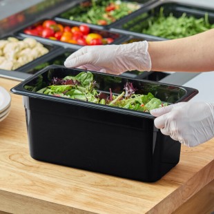 Carlisle 3066203 StorPlus 1/3 Size Black Polycarbonate Food Pan - 6 Carlisle 3066203 StorPlus 1/3 Size Black Polycarbonate Food Pan - 6