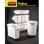 Rubbermaid® FG360288WHT ProSave 26.2 Gallon / 415 Cup White Slant Top Mobile Ingredient Storage Bin with Sliding Lid