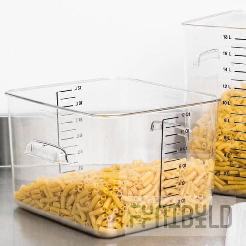 Rubbermaid® 12 Qt. Clear Square Polycarbonate Food Storage Container