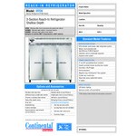 Continental Refrigerator 3RSNSA 78 Continental Refrigerator 3RSNSA 78