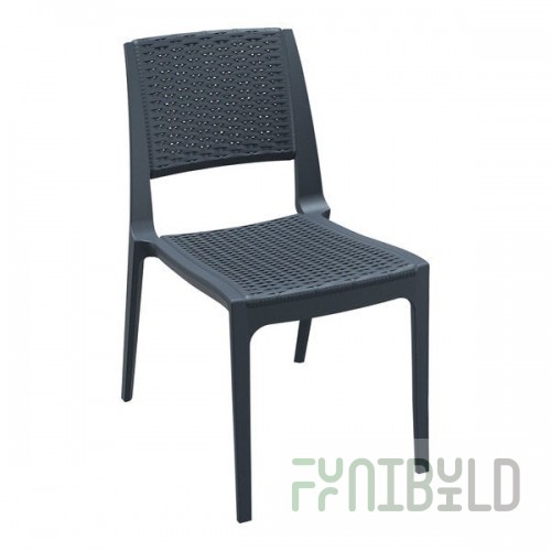 Siesta Verona Dark Gray Wickerlook Resin Outdoor Dining Chair