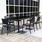 Siesta Verona Dark Gray Wickerlook Resin Outdoor Dining Chair