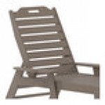 Flash Furniture Monterey Brown Adjustable Polyethylene Adirondack Chaise Lounge with Cup Holder