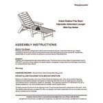 Flash Furniture Monterey Brown Adjustable Polyethylene Adirondack Chaise Lounge with Cup Holder